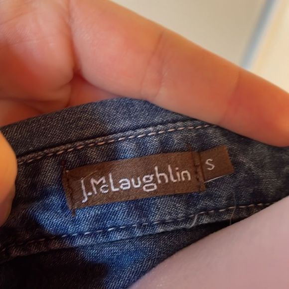 [J. McLaughlin] Denim Short Sleeve Dress - Size Small - Picture 7 of 8